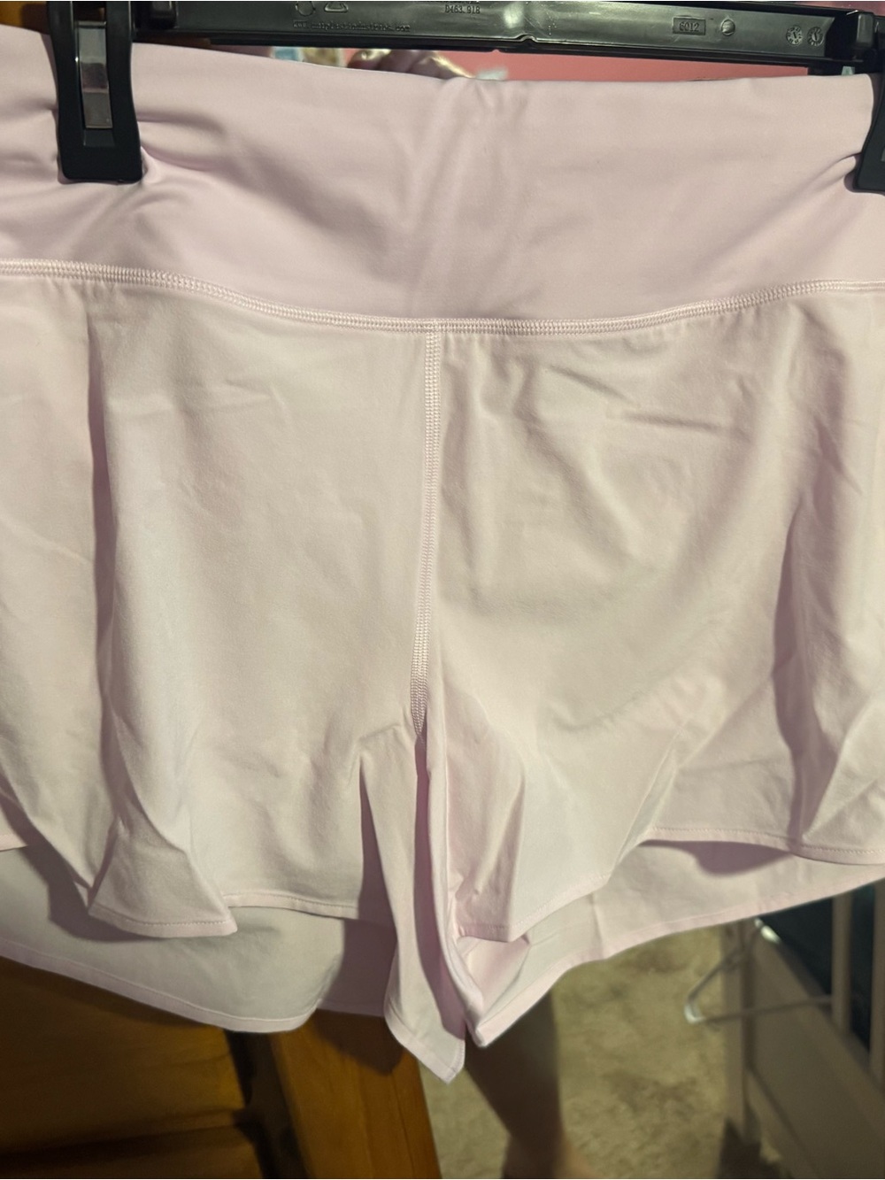 lululemon athletica Light Pink Athletic Shorts with Skirt Overlay